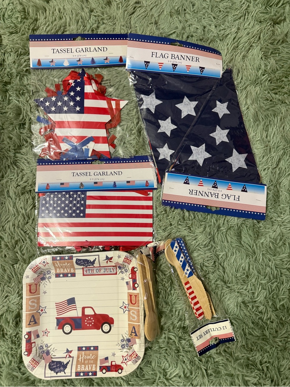 Patriotic 4th of July Party Decorations - Red, White & Blue